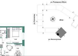 2-ком. квартира на продажу, 34.4 м2, Москва