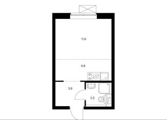 Квартира на продажу студия, 23.6 м2, Москва, ЖК Римского-Корсакова 11