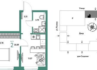 Продается двухкомнатная квартира, 30.9 м2, Тюмень, Калининский округ