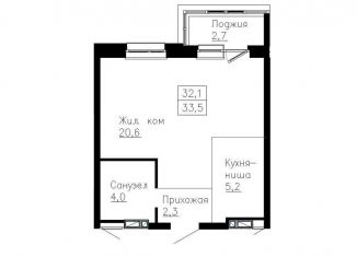 Продается 1-комнатная квартира, 33.5 м2, Владивосток, Ленинский район