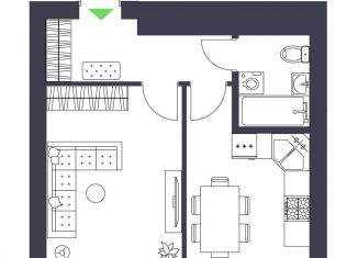 1-ком. квартира на продажу, 34.8 м2, Татарстан