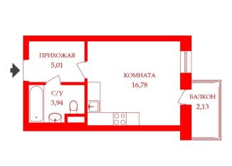 Продам квартиру студию, 25.7 м2, Санкт-Петербург, Коломяжский проспект, 13к2, Приморский район