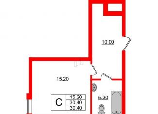 Продается квартира студия, 30.4 м2, Санкт-Петербург, Парфёновская улица, 4, Адмиралтейский район