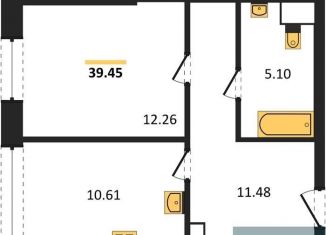 Продаю 1-ком. квартиру, 39.4 м2, Воронежская область, набережная Чуева, 7