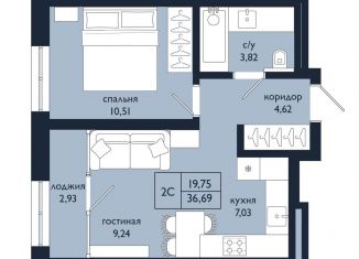 Продажа 2-ком. квартиры, 36.7 м2, Уфа, Советский район