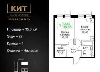 Продается 1-ком. квартира, 35.8 м2, Мытищи, Шараповский проезд, 4