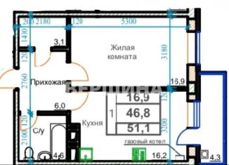 Продам 1-комнатную квартиру, 51.1 м2, Ессентуки, улица Маяковского, 19А