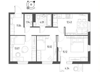 Продажа 3-комнатной квартиры, 70 м2, Екатеринбург, метро Ботаническая, Машинная улица, 31Е