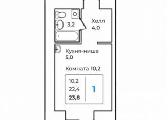 Продам квартиру студию, 23.8 м2, Благовещенск, улица Чайковского, 211