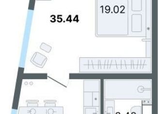 Продам 2-комнатную квартиру, 35.4 м2, Санкт-Петербург, метро Елизаровская, Октябрьская набережная, 56