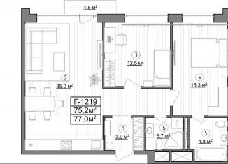 Продажа 2-комнатной квартиры, 75.2 м2, Москва, проезд Воскресенские Ворота, метро Охотный Ряд