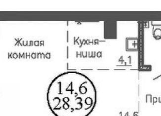 Продаю квартиру студию, 28.4 м2, Новосибирск, метро Золотая Нива, улица Коминтерна, 130