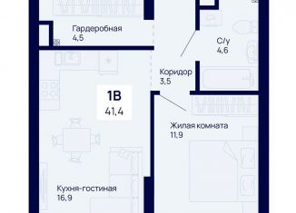 Однокомнатная квартира на продажу, 41.4 м2, Санкт-Петербург, метро Московская, проспект Космонавтов