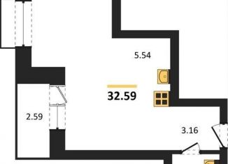 Продам квартиру студию, 32.6 м2, Новосибирск