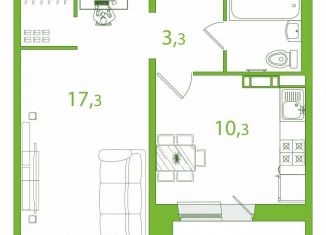 Продам однокомнатную квартиру, 38 м2, Томская область