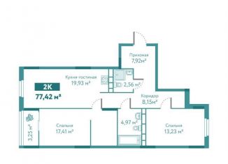 Продаю 2-ком. квартиру, 77.4 м2, Тюмень, улица Павла Никольского, 14