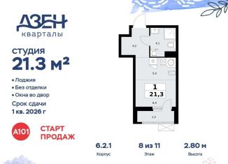 Продается квартира студия, 21.3 м2, Москва, ДСК Актер, 6с1