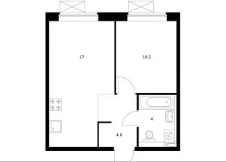 Продам 1-комнатную квартиру, 35.3 м2, Котельники, микрорайон Парковый, 1к7