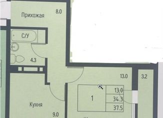 Продается 1-ком. квартира, 37.5 м2, Ростов-на-Дону, проспект Маршала Жукова, 16/6