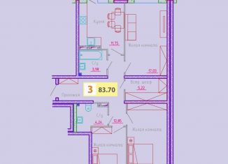 Продаю 3-ком. квартиру, 83.7 м2, Архангельск, Октябрьский округ