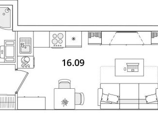 Продам квартиру студию, 25.4 м2, Санкт-Петербург, Калининский район