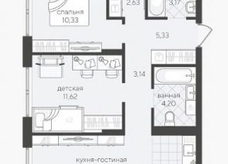 Продам 3-комнатную квартиру, 65 м2, Тюмень, улица Алексея Сергиенко, 13, Ленинский округ