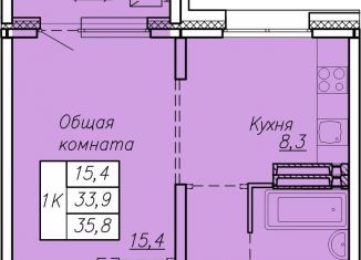 Продам однокомнатную квартиру, 36 м2, Новосибирск, улица Николая Островского, 195ск2, ЖК Галактика