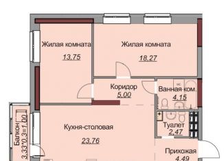 Продается 2-комнатная квартира, 76 м2, Ижевск, улица 10 лет Октября, 73, ЖК Покровский