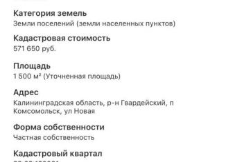 Продаю земельный участок, 12 сот., посёлок Берёзовка, Сосновая улица, 45А