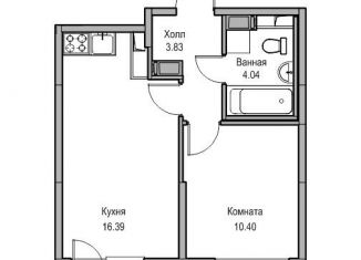 Продам двухкомнатную квартиру, 36.3 м2, Санкт-Петербург, метро Беговая