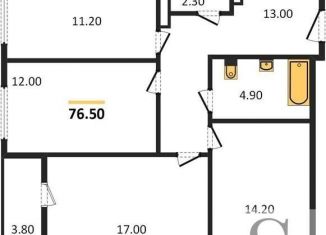 Продажа 3-комнатной квартиры, 76.5 м2, Новосибирск, улица Кирова, с276, ЖК Смарт Авеню