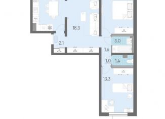 Продается 3-комнатная квартира, 64.8 м2, Санкт-Петербург, метро Парнас, Орлово-Денисовский проспект, 15к2