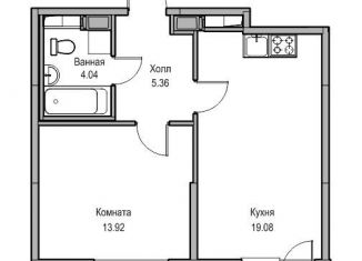 Продается 2-комнатная квартира, 44.1 м2, Санкт-Петербург, муниципальный округ Лахта-Ольгино