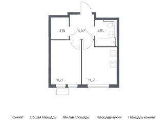 Продается однокомнатная квартира, 32.3 м2, село Остафьево, жилой комплекс Остафьево, к15