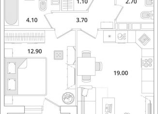 Продается 1-ком. квартира, 45.4 м2, Санкт-Петербург, Планерная улица, 99, метро Комендантский проспект