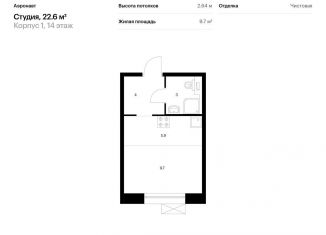 Продается квартира студия, 22.6 м2, Санкт-Петербург, Фрунзенский район