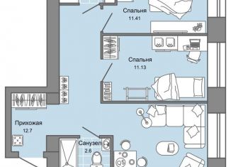 Продается 3-комнатная квартира, 66 м2, Ульяновск, жилой комплекс Центрополис, 4, ЖК Центрополис
