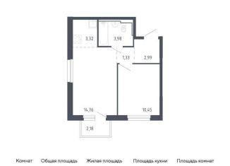 Продается однокомнатная квартира, 37.5 м2, Тюменская область, жилой комплекс Чаркова 72, 1.3