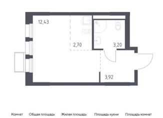 Продам квартиру студию, 22.3 м2, Московская область, жилой комплекс Квартал Ивакино, к3