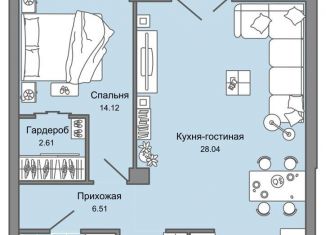Продается 2-комнатная квартира, 57 м2, Ульяновск, жилой комплекс Центрополис, 1, ЖК Центрополис