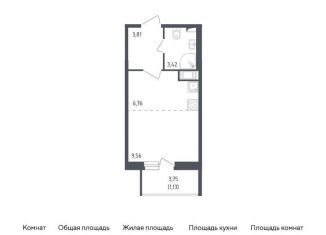 Продается квартира студия, 24.7 м2, Санкт-Петербург, жилой комплекс Астрид, 10