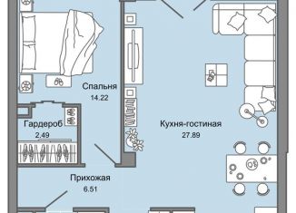 Продаю двухкомнатную квартиру, 57 м2, Ульяновск, жилой комплекс Центрополис, 1, ЖК Центрополис