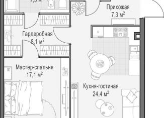 Продается 1-ком. квартира, 76.5 м2, Москва, метро Беговая