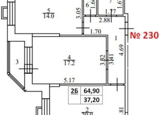 Продажа 2-комнатной квартиры, 64.9 м2, Химки, улица Академика Грушина, 10, ЖК Аврора