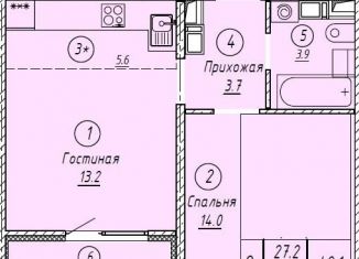 Продается 2-ком. квартира, 42.1 м2, Оренбург, ЖК Осенний Лист, улица Юркина, 8