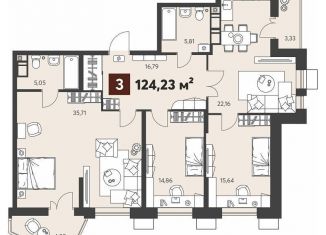 Продажа трехкомнатной квартиры, 124.2 м2, Пензенская область
