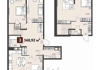 Продаю 3-комнатную квартиру, 148.9 м2, Пенза
