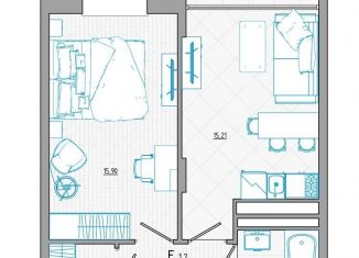 Продажа однокомнатной квартиры, 46.3 м2, Курск, Центральный округ