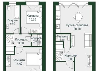 Продается 2-комнатная квартира, 73.3 м2, Челябинская область