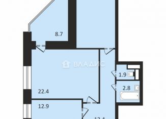 Продажа двухкомнатной квартиры, 71.6 м2, Санкт-Петербург, улица Дыбенко, 42, улица Дыбенко